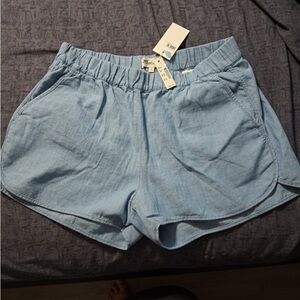Madewell Women's Athletic Shorts in Light Blue